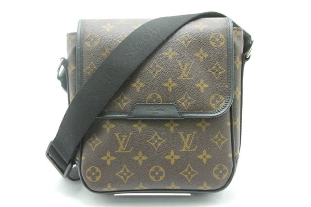 LOUIS VUITTON Shoulder Bag Monogram Macassar Brown Noir Black Bass